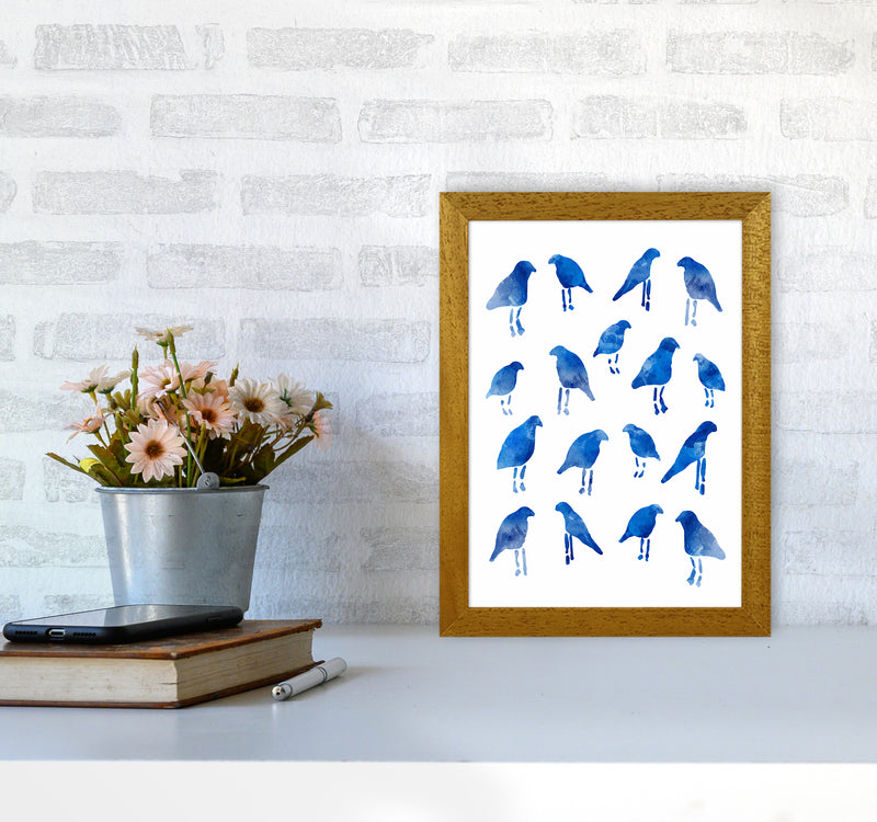 The Blue Birds Art Print by Seven Trees Design A4 Print Only