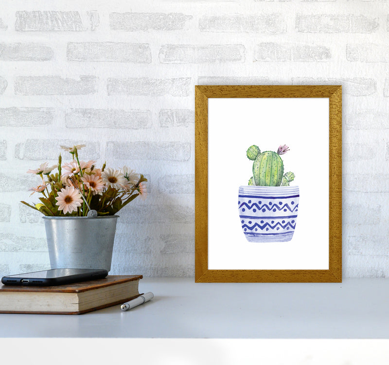 The Blue Cacti Art Print by Seven Trees Design A4 Print Only