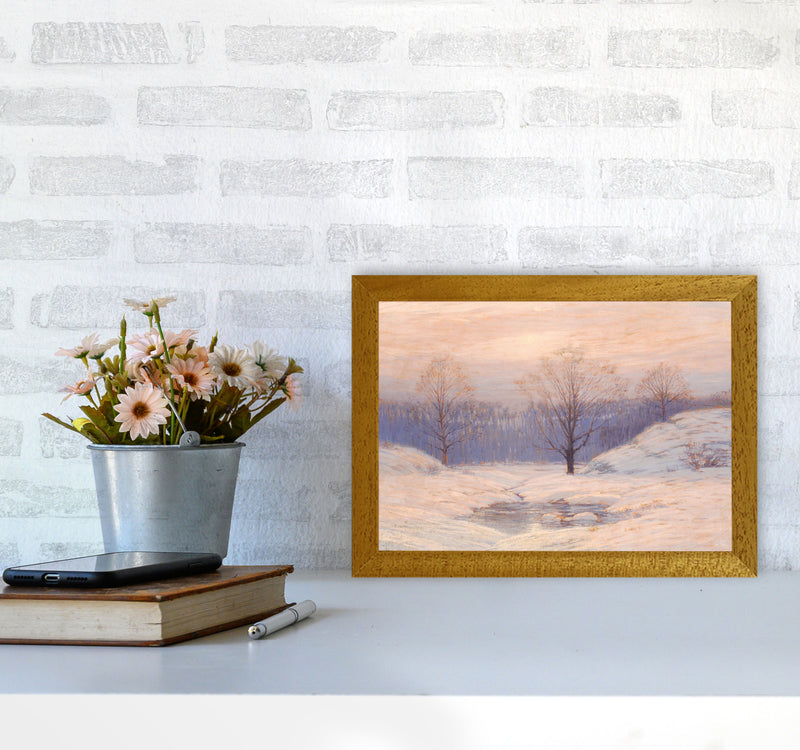 Snowy Sunset Art Print by Seven Trees Design A4 Print Only