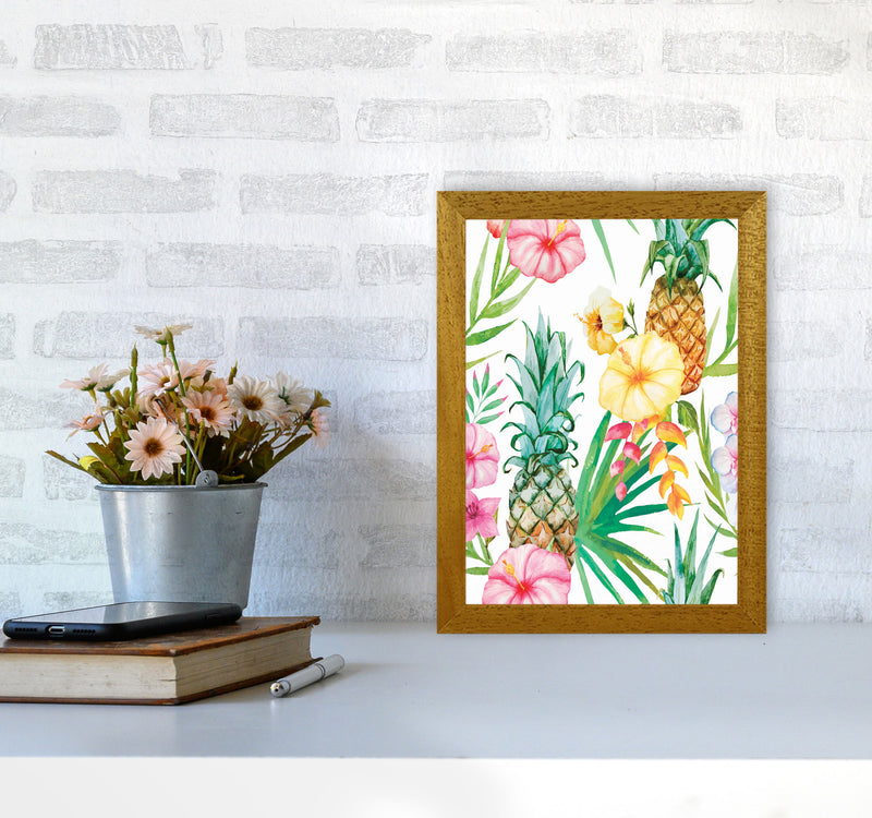 The tropical pineapples Art Print by Seven Trees Design A4 Print Only