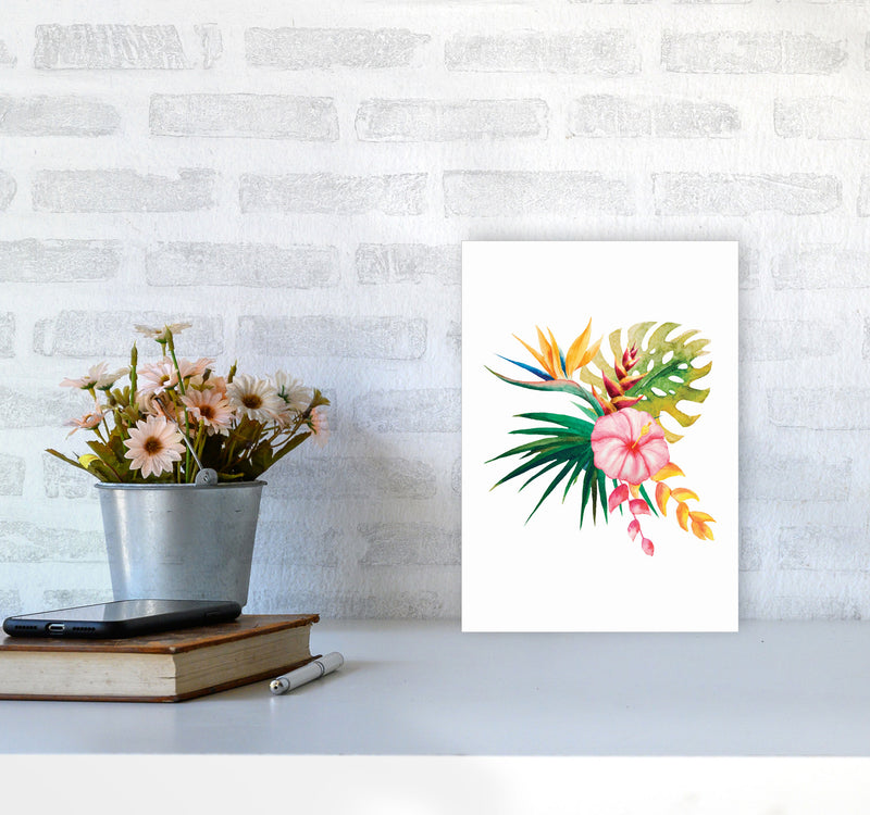 Tropical Flowers Art Print by Seven Trees Design A4 Black Frame