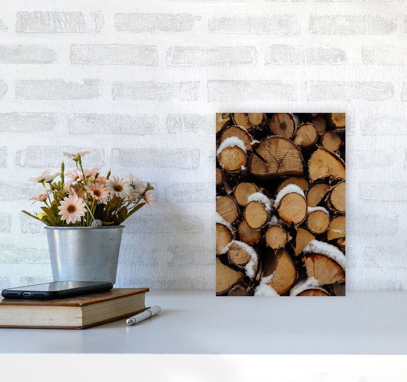 Wood Art Print by Seven Trees Design A4 Black Frame