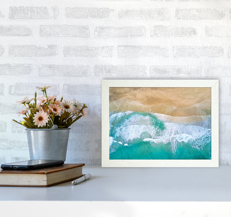 Waves From The Sky Landscape Art Print by Seven Trees Design A4 Oak Frame