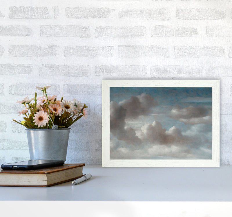 The Clouds Painting Art Print by Seven Trees Design A4 Oak Frame