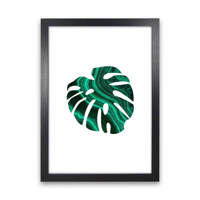 Green Marble Leaf I Art Print by Seven Trees Design Black Grain