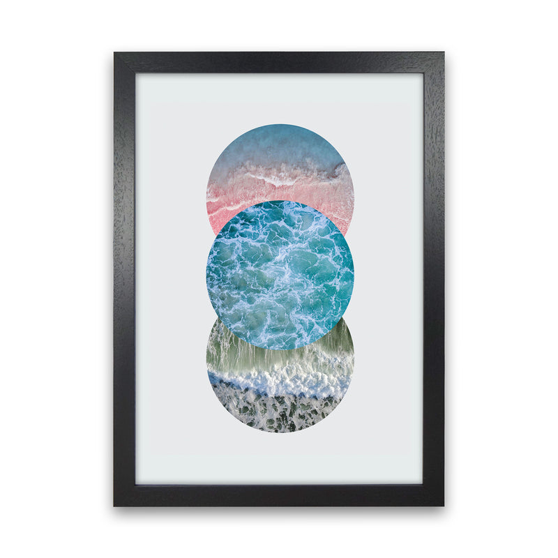 Ocean Circles Art Print by Seven Trees Design Black Grain