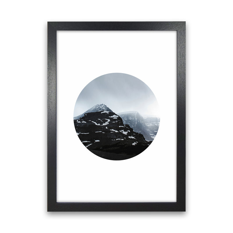 Snow Mountains Photography Art Print by Seven Trees Design Black Grain