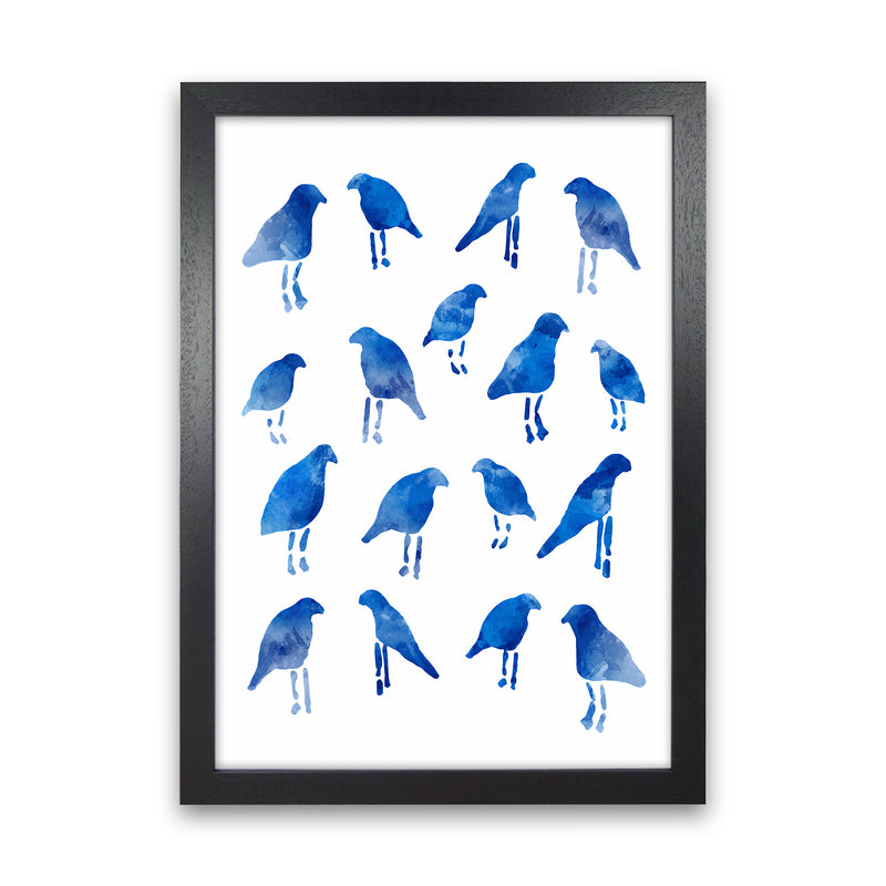 The Blue Birds Art Print by Seven Trees Design Black Grain