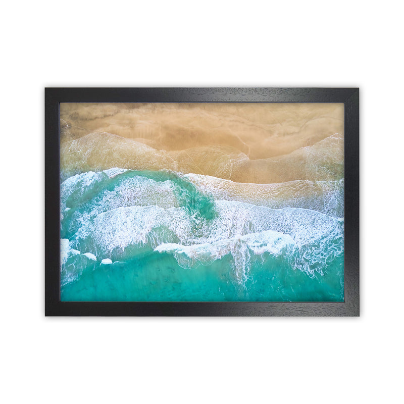 Waves From The Sky Landscape Art Print by Seven Trees Design Black Grain