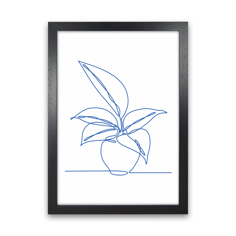 One Line Plant I Art Print by Seven Trees Design Black Grain