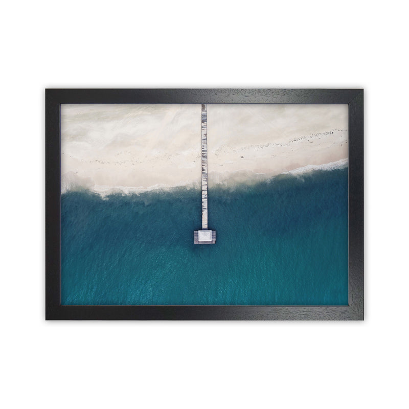 The bay from the sky Art Print by Seven Trees Design Black Grain