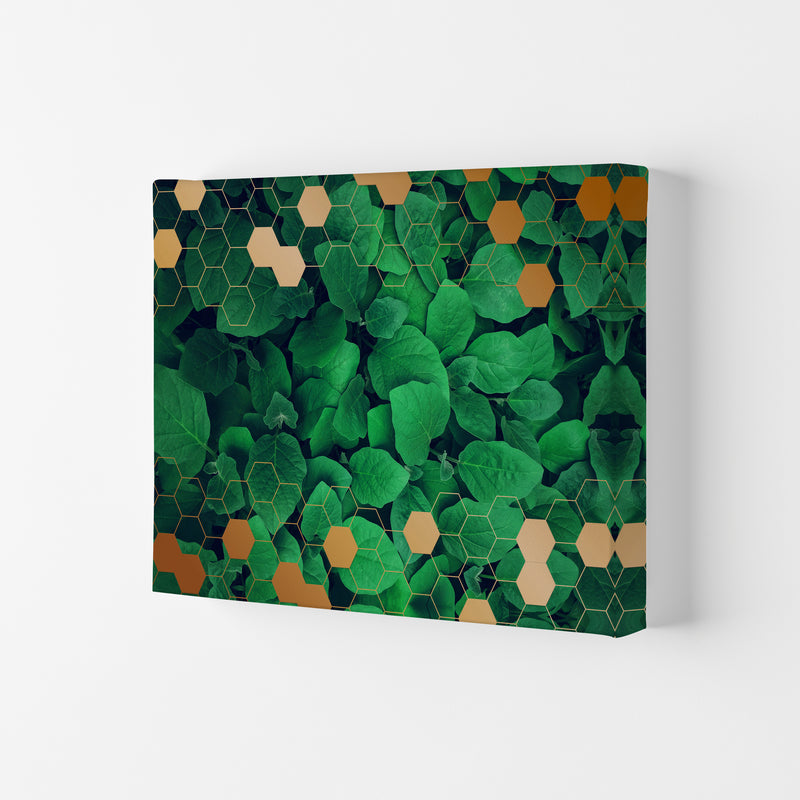 Polygonal Gold Leaves Art Print by Seven Trees Design Canvas
