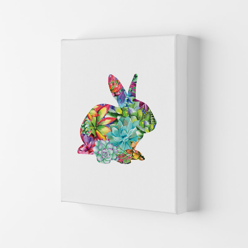 Succulents Bunny Animal Art Print by Seven Trees Design Canvas