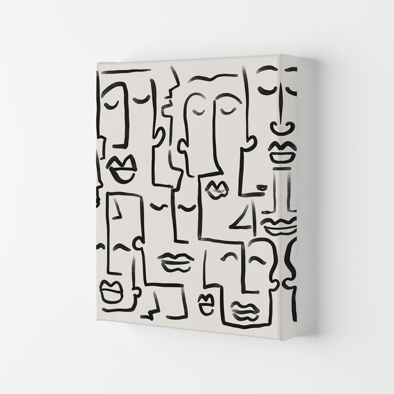Faces Drawing Art Print by Seven Trees Design Canvas