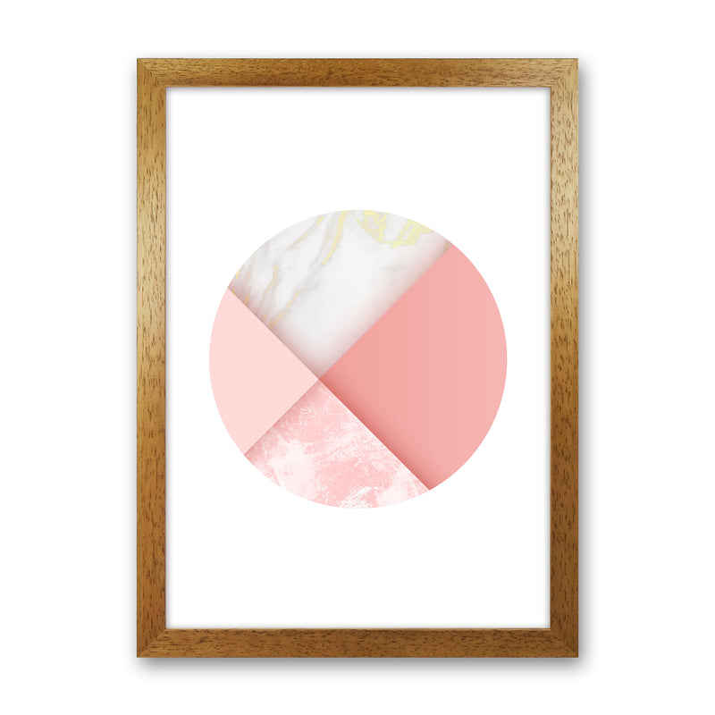 Pink Marble Circle III Abstract Art Print by Seven Trees Design Oak Grain