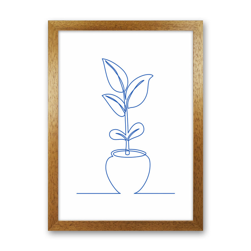 One Line Plant II Art Print by Seven Trees Design Oak Grain