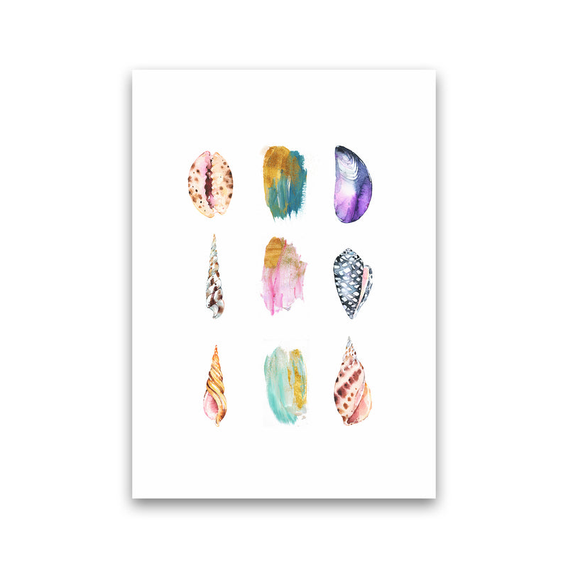 Sea And Brush Strokes I Shell Art Print by Seven Trees Design Print Only