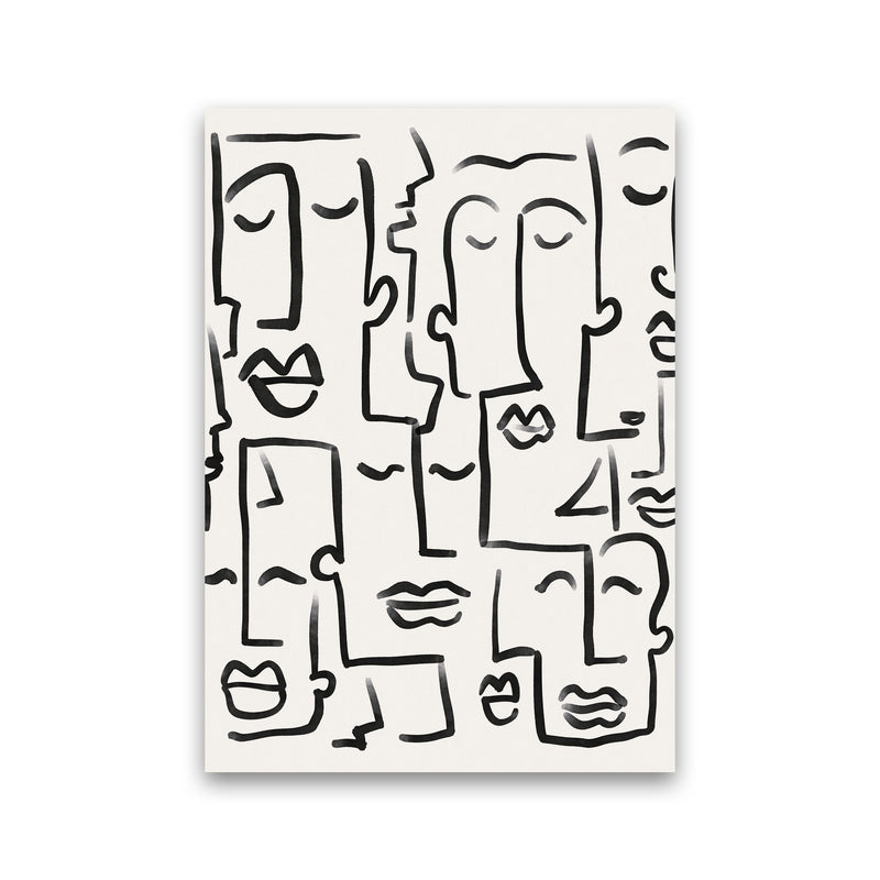 Faces Drawing Art Print by Seven Trees Design Print Only