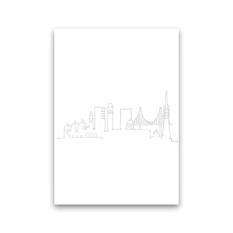 One Line San Francisco Art Print by Seven Trees Design Print Only
