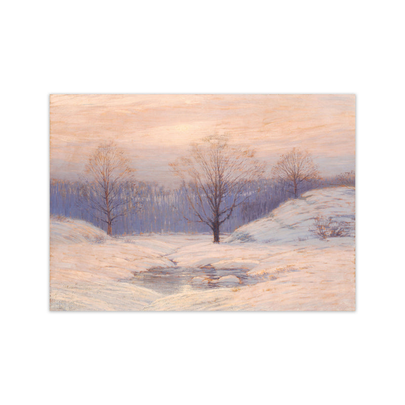 Snowy Sunset Art Print by Seven Trees Design Print Only