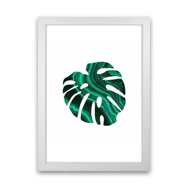 Green Marble Leaf I Art Print by Seven Trees Design White Grain