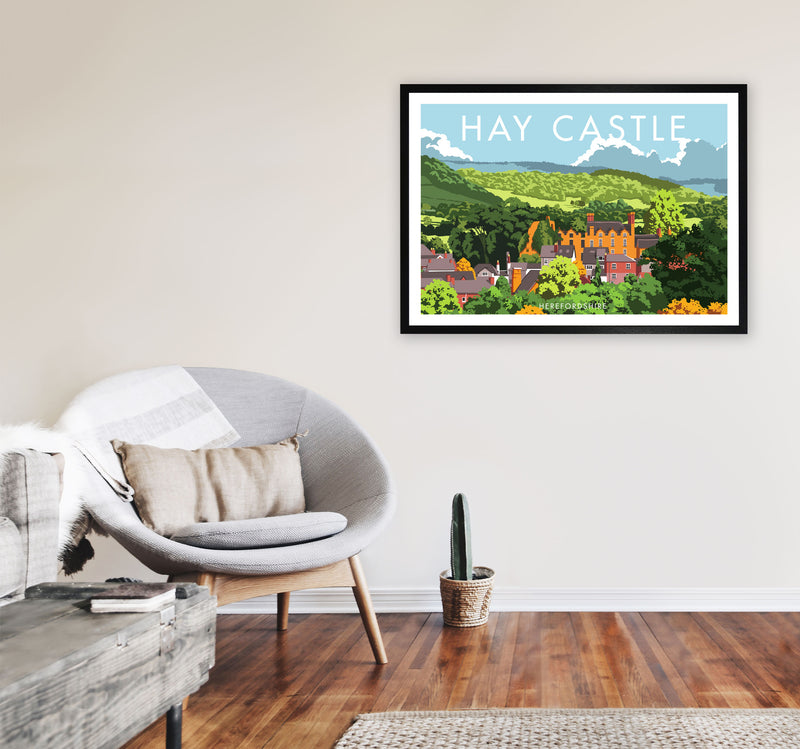 Hay Castle by Stephen Millership A1 White Frame