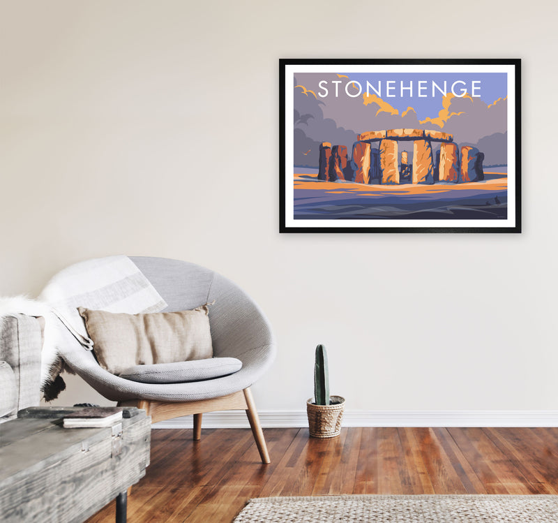 Stonehenge by Stephen Millership A1 White Frame