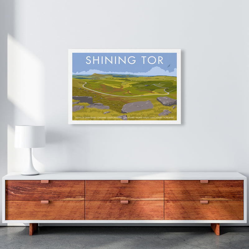Derbyshire Shining Tor Travel Art Print By Stephen Millership A1 Canvas