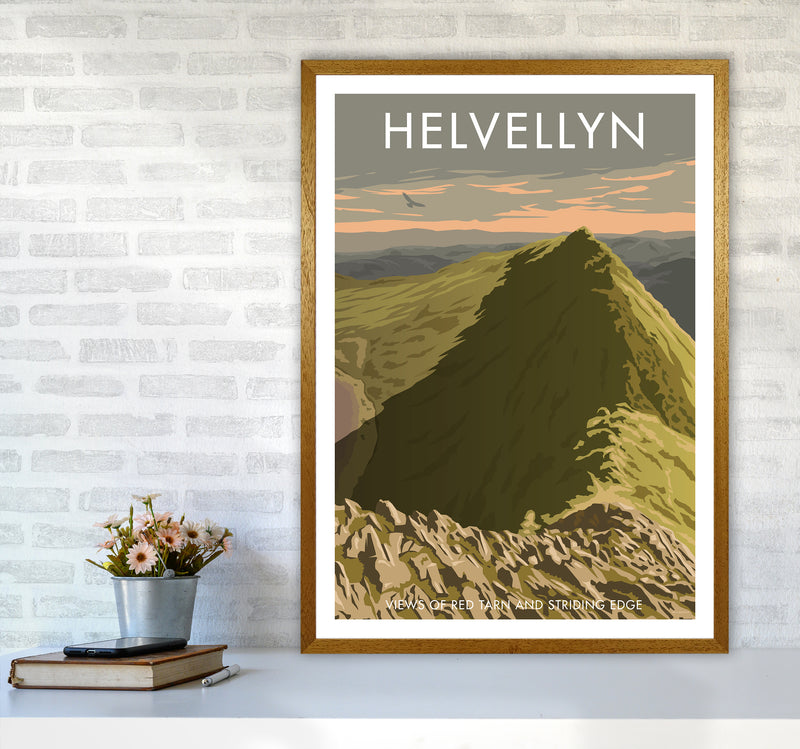 The Lakes Helvellyn Travel Art Print By Stephen Millership A1 Print Only