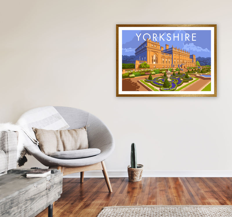 Yorkshire Landscape Art Print Vintage Travel Poster by Stephen Millership A1 Print Only