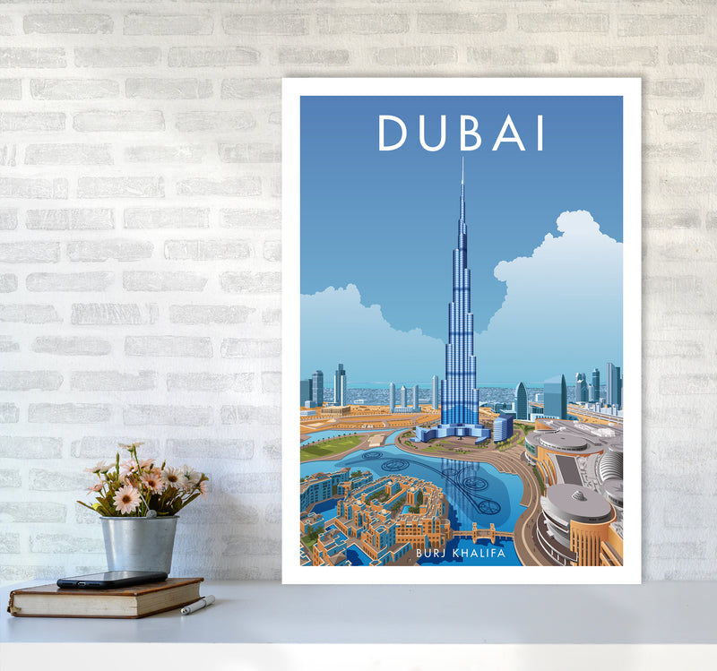 Dubai Travel Art Print By Stephen Millership A1 Black Frame