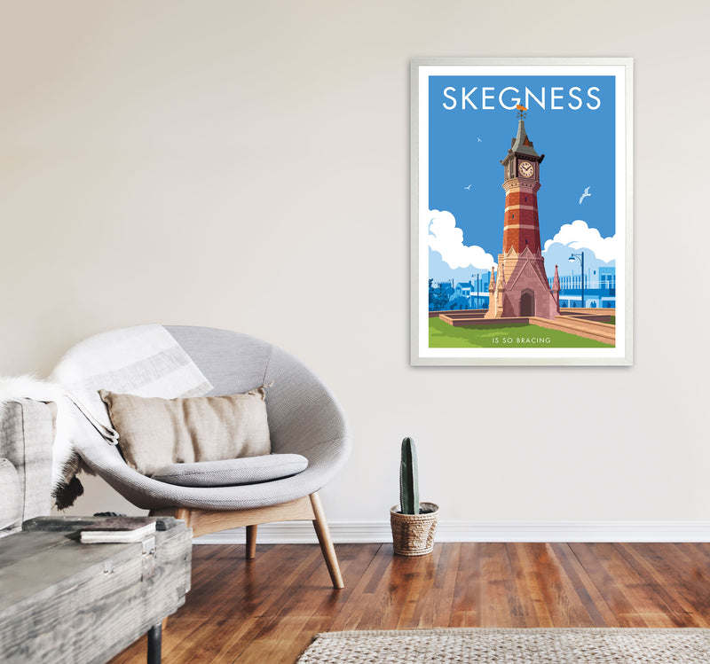 Skegness by Stephen Millership A1 Oak Frame