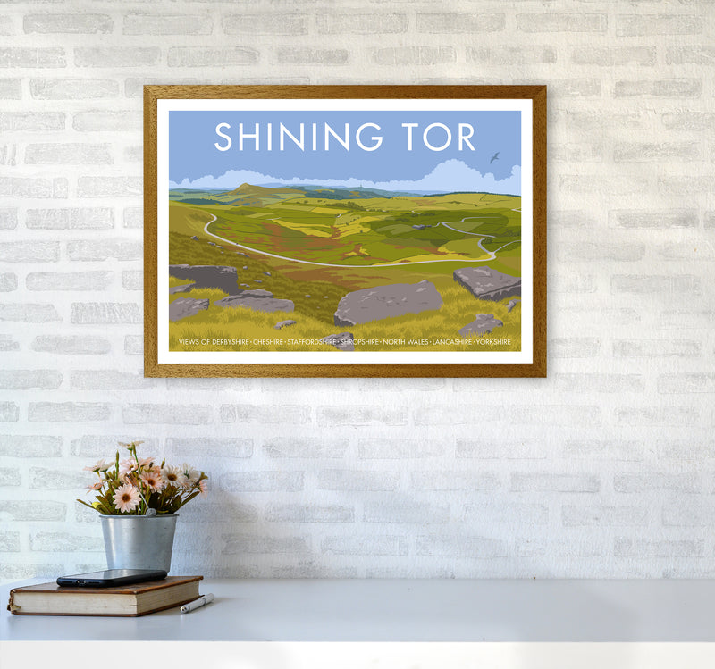 Derbyshire Shining Tor Travel Art Print By Stephen Millership A2 Print Only