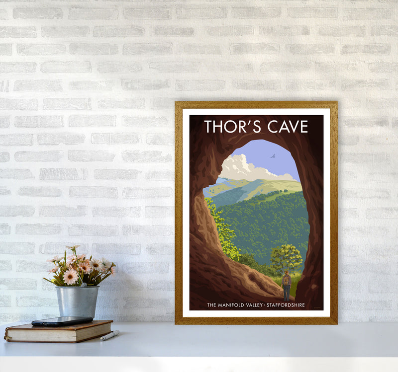 Staffordshire Thors Cave Travel Art Print by Stephen Millership A2 Print Only