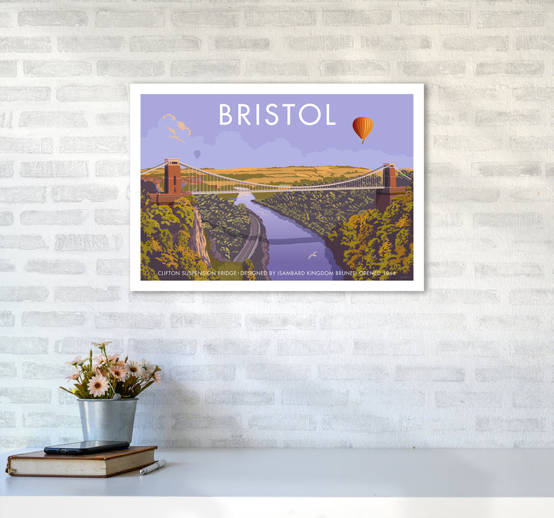 Bristol Clifton Travel Art Print By Stephen Millership A2 Black Frame