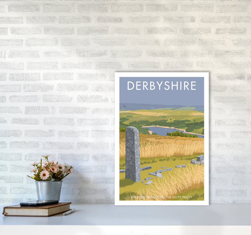 Derbyshire Errwood Travel Art Print By Stephen Millership A2 Black Frame