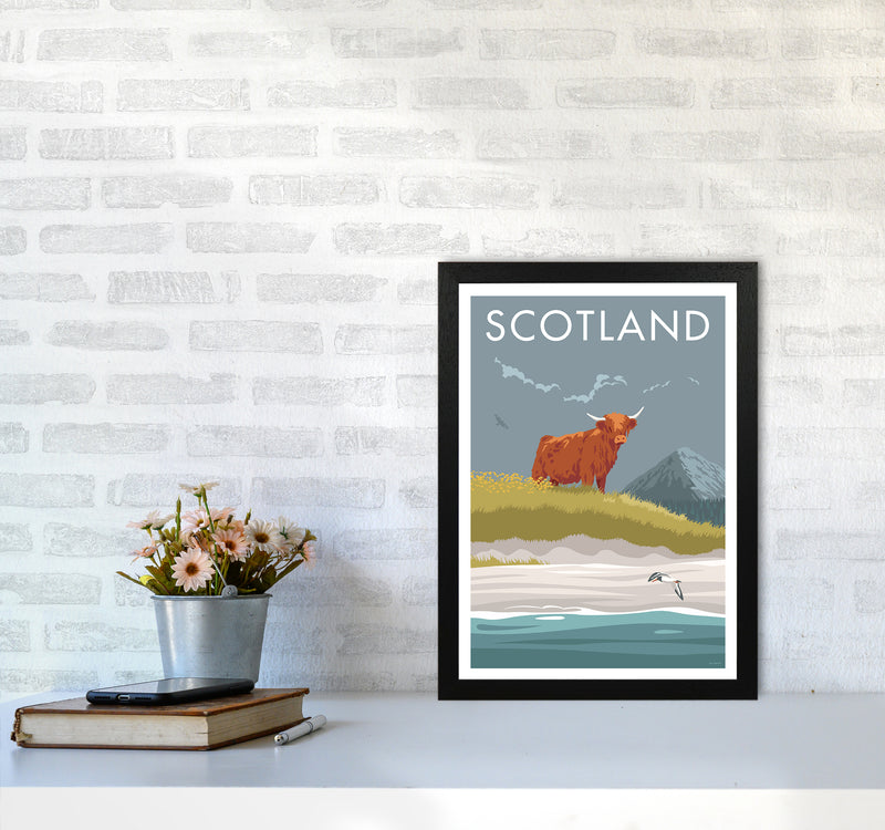 Scotland Angus Travel Art Print By Stephen Millership A3 White Frame