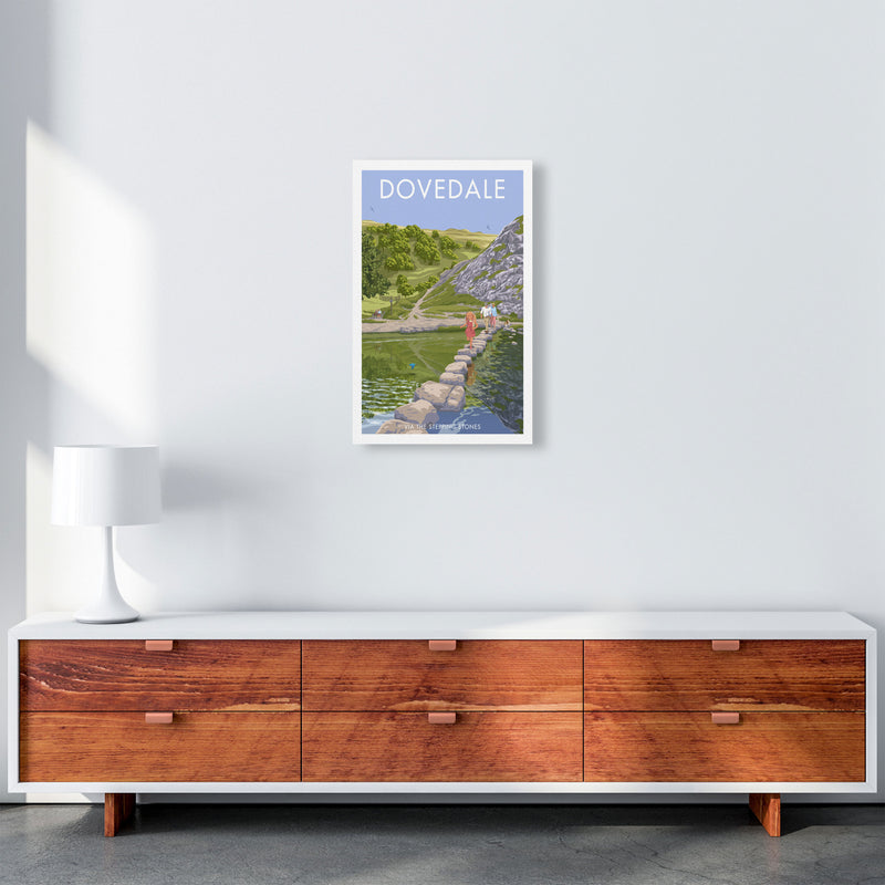 Dovedale Derbyshire Travel Art Print by Stephen Millership A3 Canvas