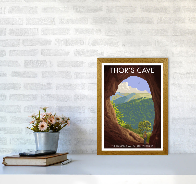 Staffordshire Thors Cave Travel Art Print by Stephen Millership A3 Print Only