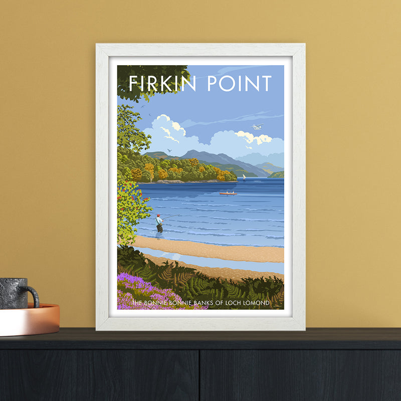 Firkin Point Art Print by Stephen Millership A3 Oak Frame