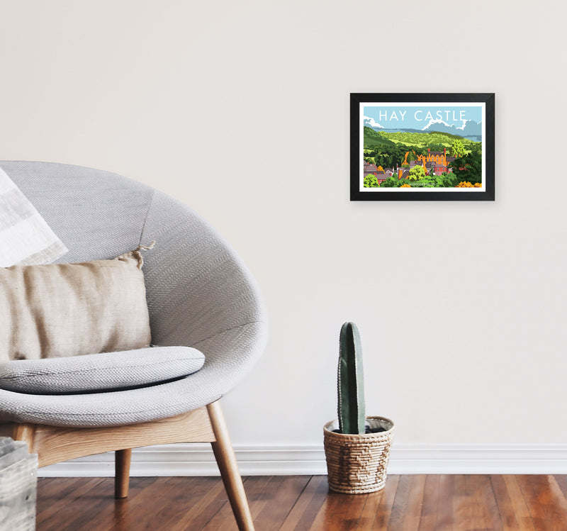 Hay Castle by Stephen Millership A4 White Frame