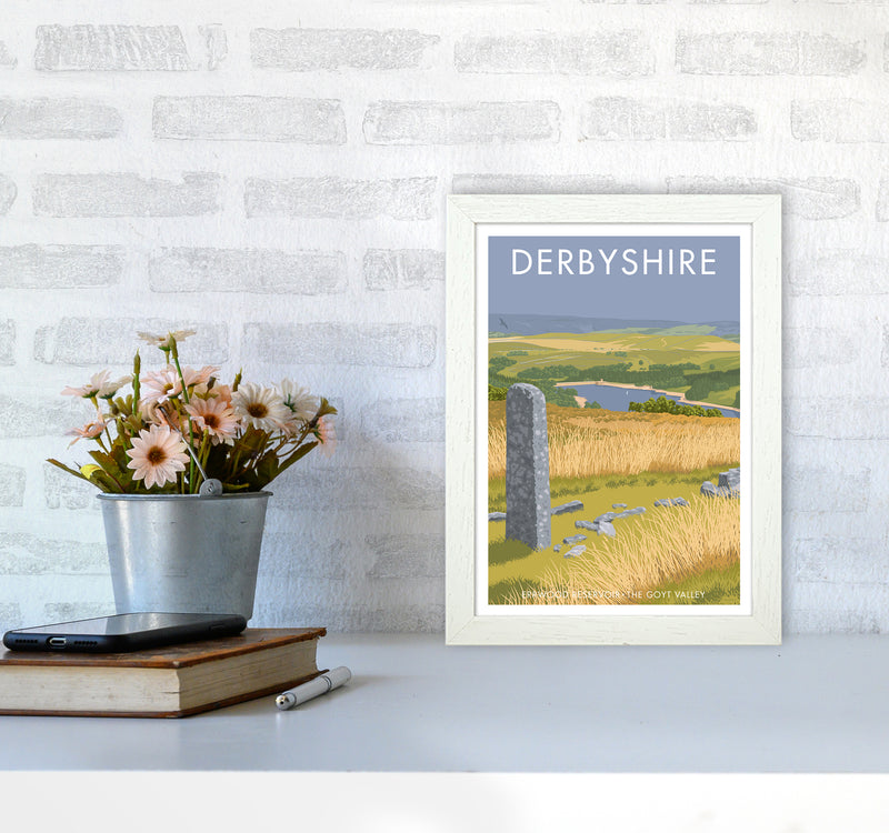 Derbyshire Errwood Travel Art Print By Stephen Millership A4 Oak Frame