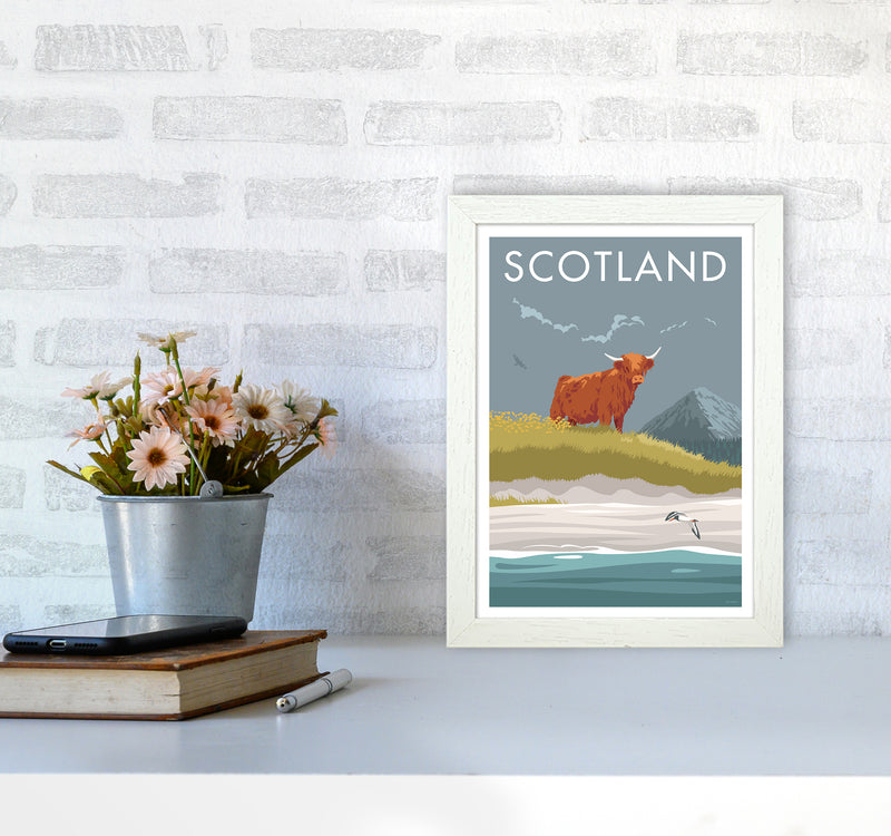 Scotland Angus Travel Art Print By Stephen Millership A4 Oak Frame
