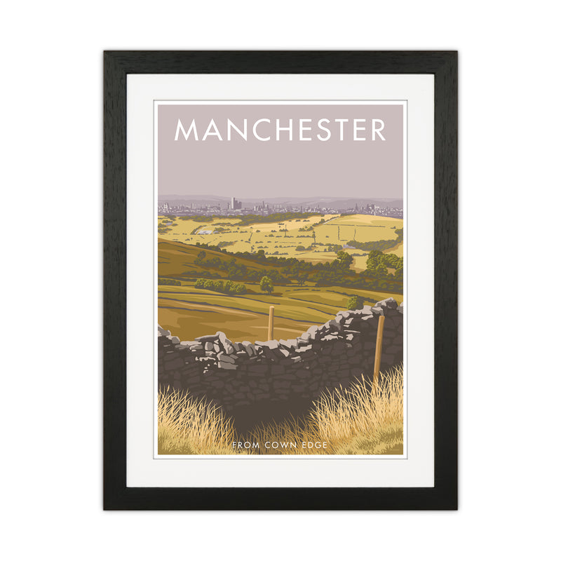 Manchester Cown Edge Travel Art Print By Stephen Millership Black Grain
