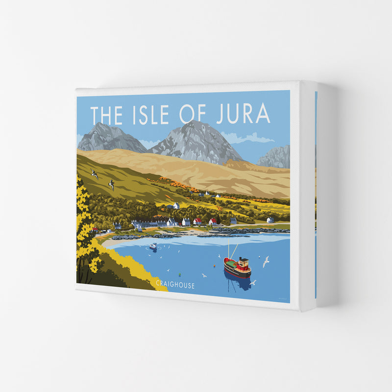 The Isle Of Jura Craighouse Art Print by Stephen Millership Canvas