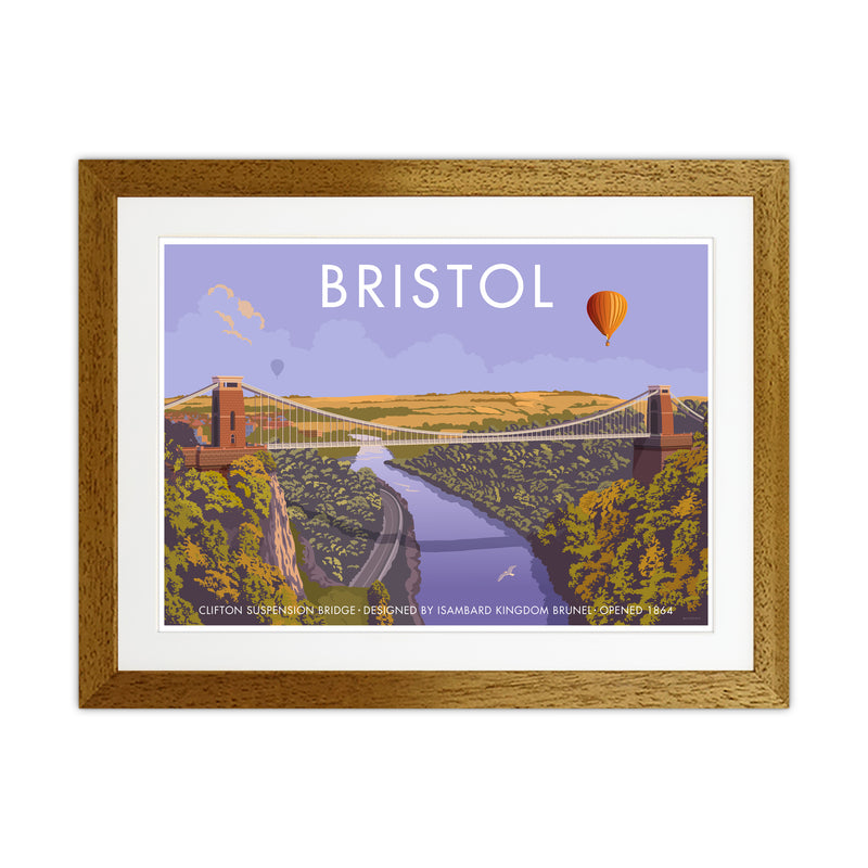 Bristol Clifton Travel Art Print By Stephen Millership Oak Grain