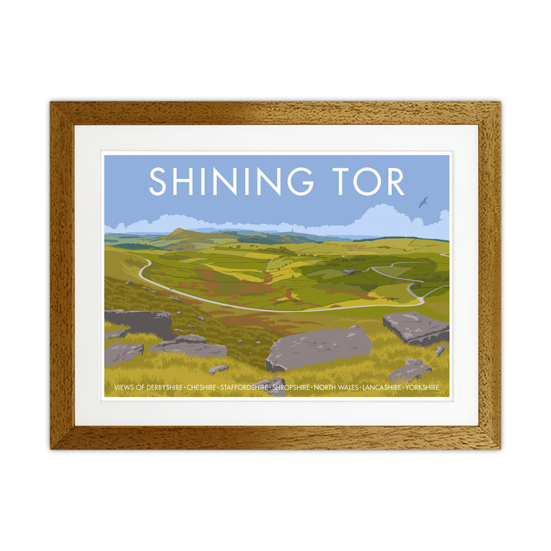 Derbyshire Shining Tor Travel Art Print By Stephen Millership Oak Grain