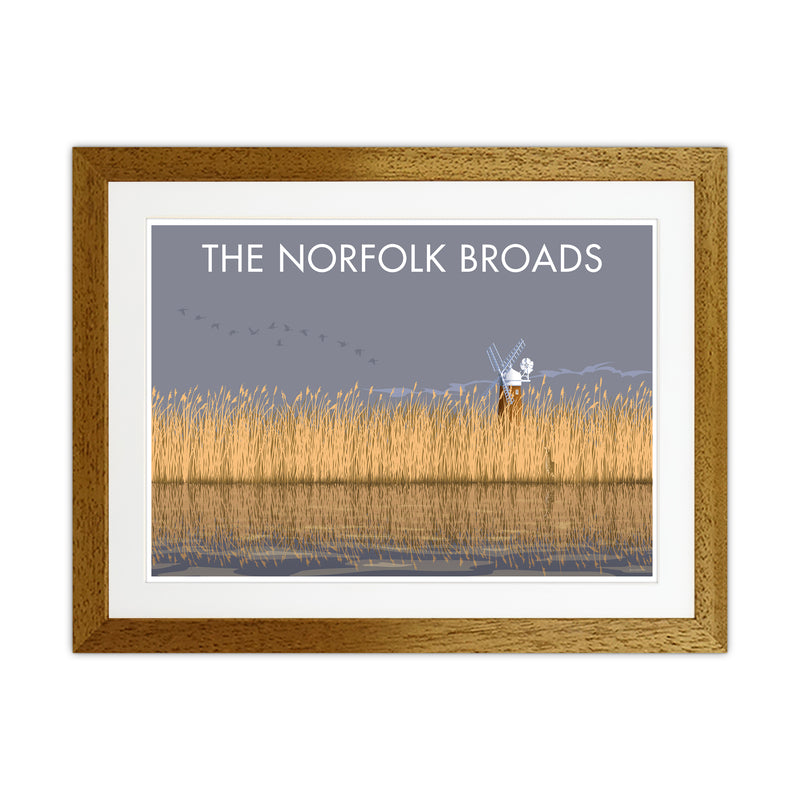 Norfolk Broads Travel Art Print By Stephen Millership Oak Grain
