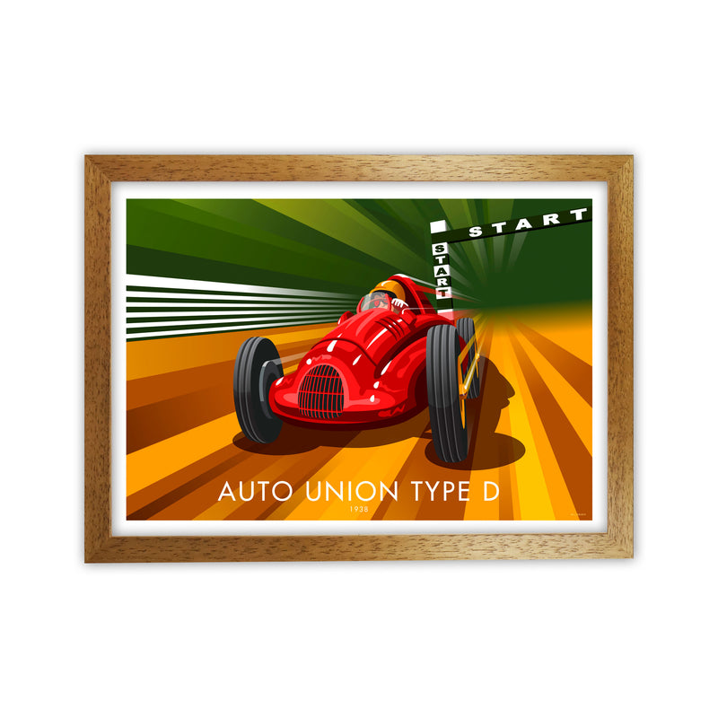 Auto Union Type D by Stephen Millership Oak Grain