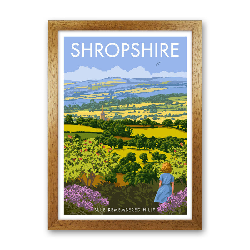 Shropshire Framed Digital Art Print by Stephen Millership Oak Grain